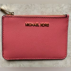 Michael Kors Small TZ Coinpouch with ID - Tea Rose